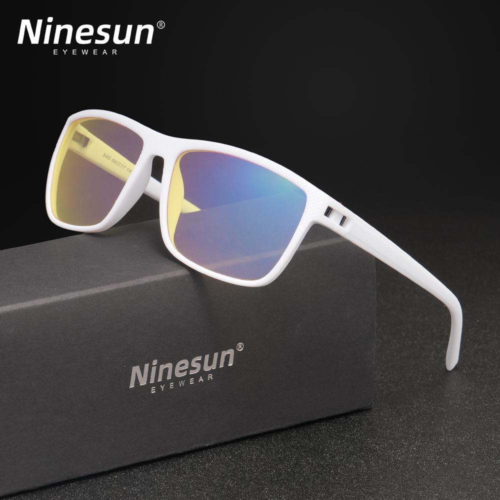 NINESUN Fashion Anti Blue Ray Glasses TR90 Frame Women Men Eyewear Blue Light Blocking Transparent Lens Optical Eyegalsses