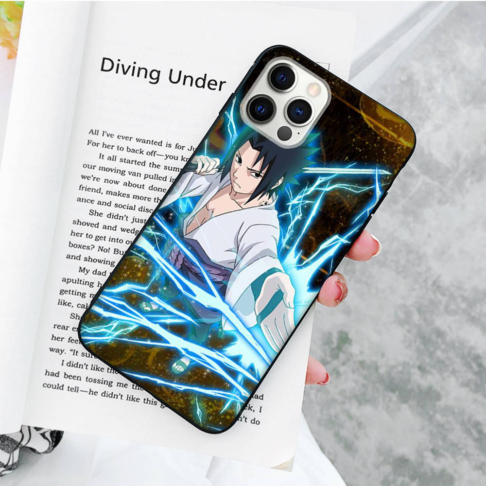 JW74 Наруто Саске черный мягкий чехол для Samsung Note 20 Lite S24 Ultra S23 A03 A05 A06 A11 A71 A15 A16 A13 A24 A25 A33 A52 A53 A50 M55 M35 Plus