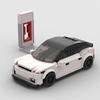 Автомобиль из строительных блоков, совместимый с зарядной станцией Tesla Model 3, игрушечная модель спортивного автомобиля для сборки детьми