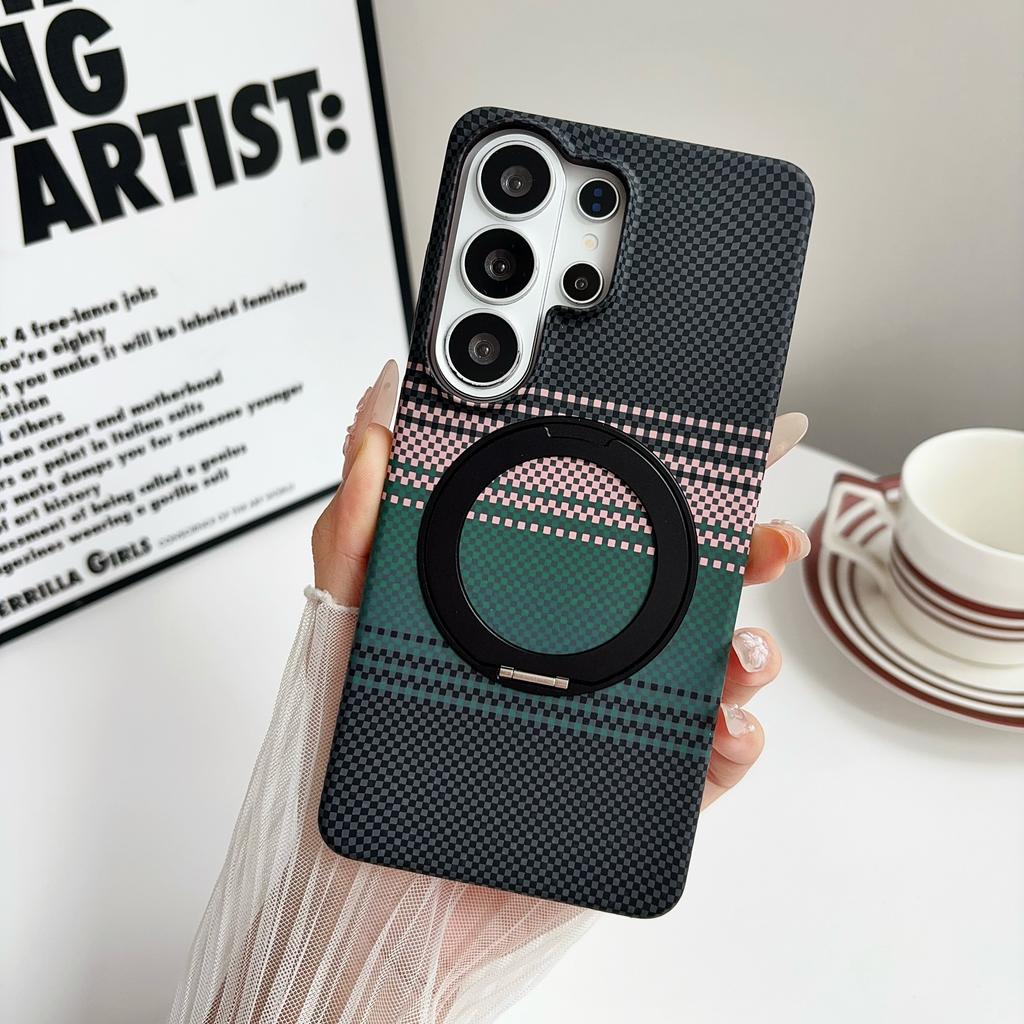 For Samsung Galaxy S26 Ultra 5G Case Ultra-thin Skin-Friendly Magnetic 360 Rotating Holder Shockproof Hard Back Case Accessories