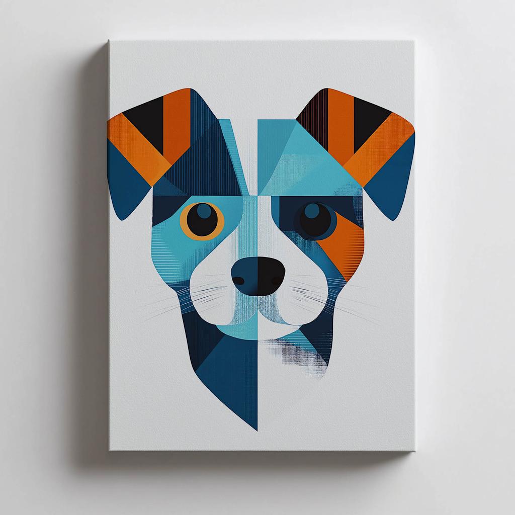 Plakat Radosny Jack Russell W Geometrii Plakat Radosny Jack Russell W Geometrii, 50X70 Cm, Rama Aluminiowa Czarna, Papier Matowy 230 Gsm