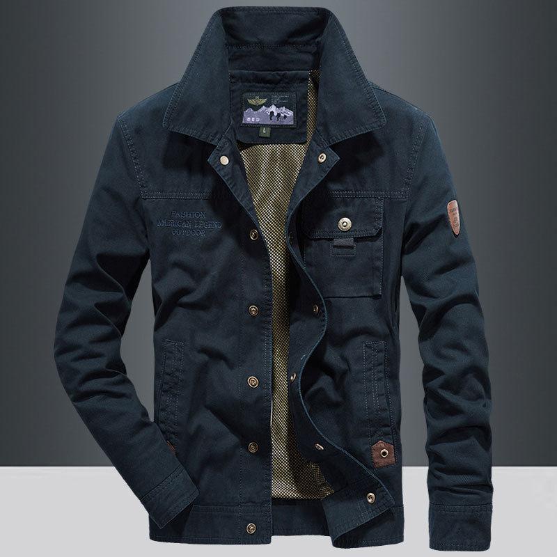 Men's Military Jacket Spring and Autumn Work Jacket Bomber Jacket New Men's Cotton Jacket Slim Jacket