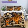 3Pcs Tiger Motion Art Bedding Set Soft Fabric Duvet Cover Pillowcases Home Christmas Xmas Halloween Gift 1 Duvet Cover 2 Pillowcase G1166