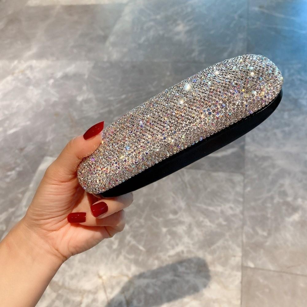 Large Capacity Rhinestone Glasses Case Black Sunglasses Protective Case Eyewears Storage Box Daily