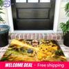 Pokemon Ash & Pikachu Thunderbolt Print Non-Slip Floor Mat Doormat