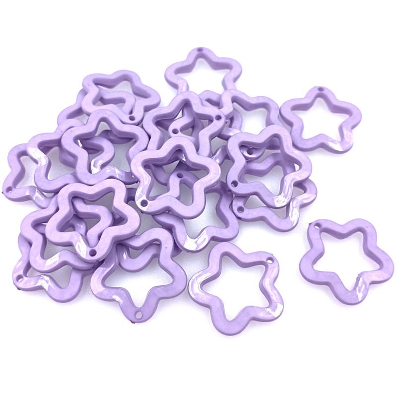 Подвески DIY ювелирный материал для ожерелья, изготовления сережек ярких цветов, подвеска с пентаграммой 30 мм, 10 шт., модный акрил