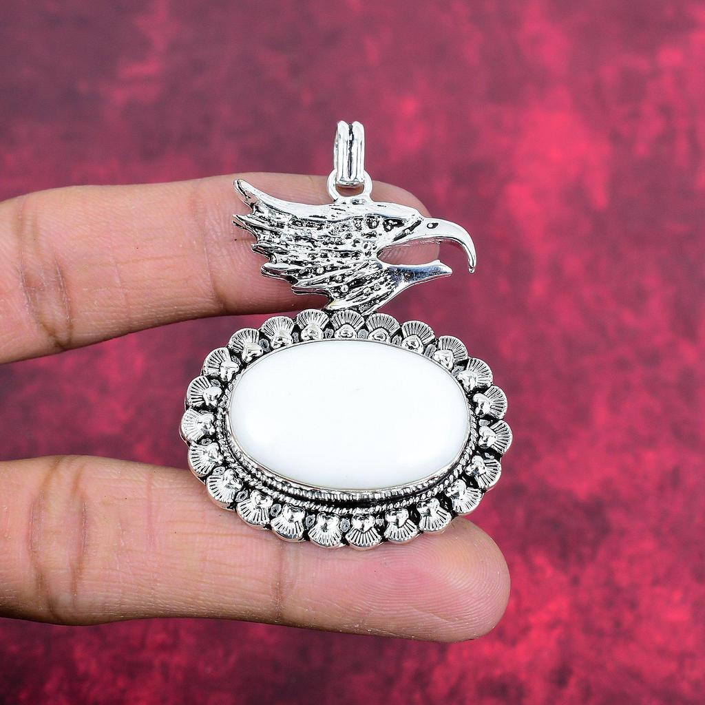 Белый коралловый кулон из стерлингового серебра 925 пробы, ювелирные изделия с подвеской из драгоценных камней ручной работы, подарки для жены, абсолютно новый кулон