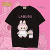Labubu T-shirt Children and Adults Short-sleeved Printed Round Neck Top