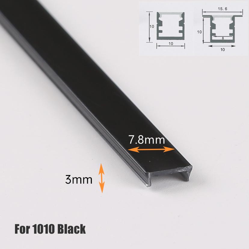 0,5 м светодиодный алюминиевый профиль рассеиватель молочно-белый черный чехол из поликарбоната для U/V/W/Y-образного канала жесткий стержень полоса света замена абажура