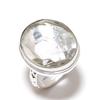 Natural White Topaz Gemstone Handmade 925 Sterling Silver Gift Ring Size 8 L4T00