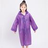 Children"s Raincoat Thickened Waterproof Girls Boy Rain Coat Kids Clear Transparent Hooded Rain