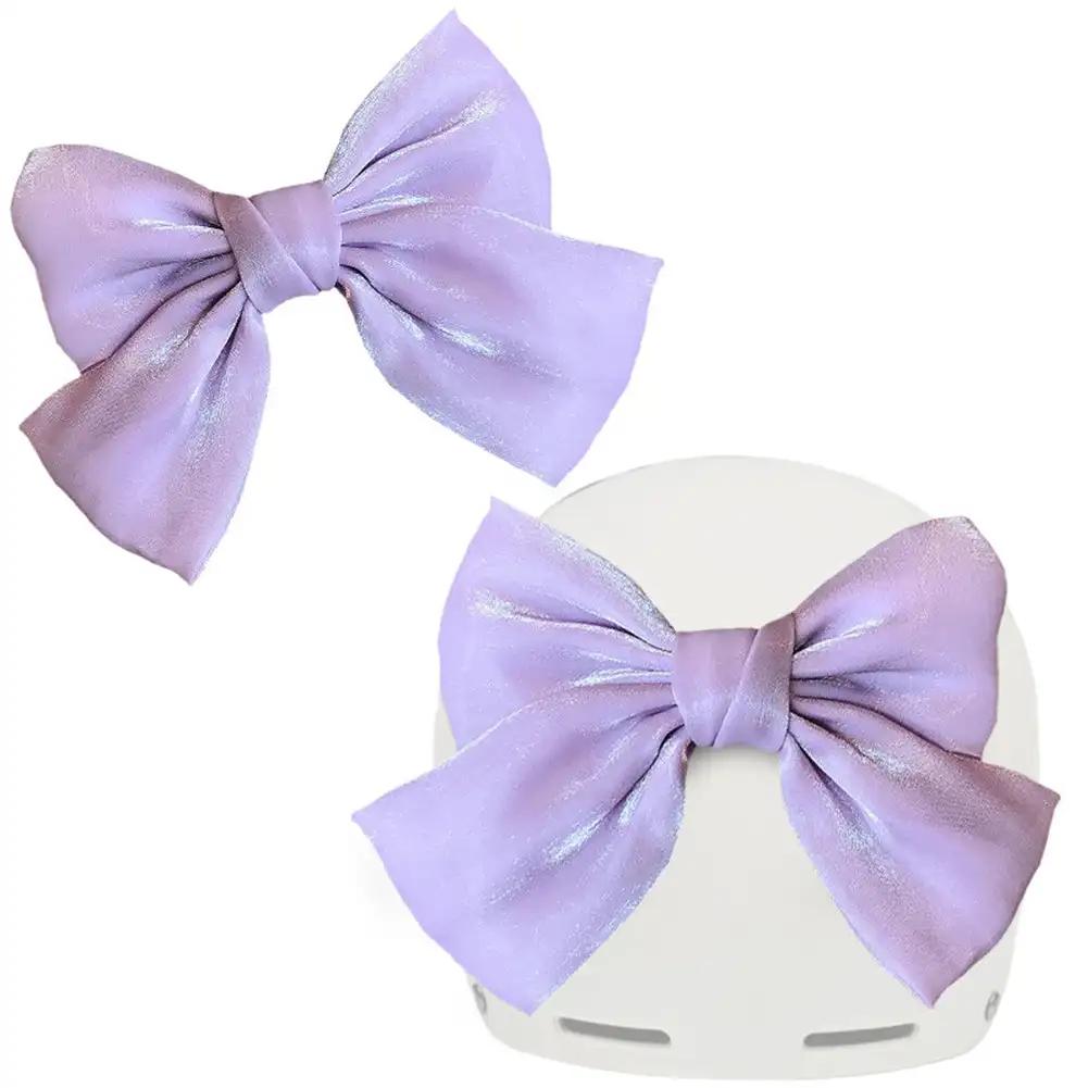 Украшение бантом для мотоциклетного шлема, стиль банта для украшения кузова автомобиля, аксессуары для электрического шлема для велосипеда, шелка, атласа, деталей