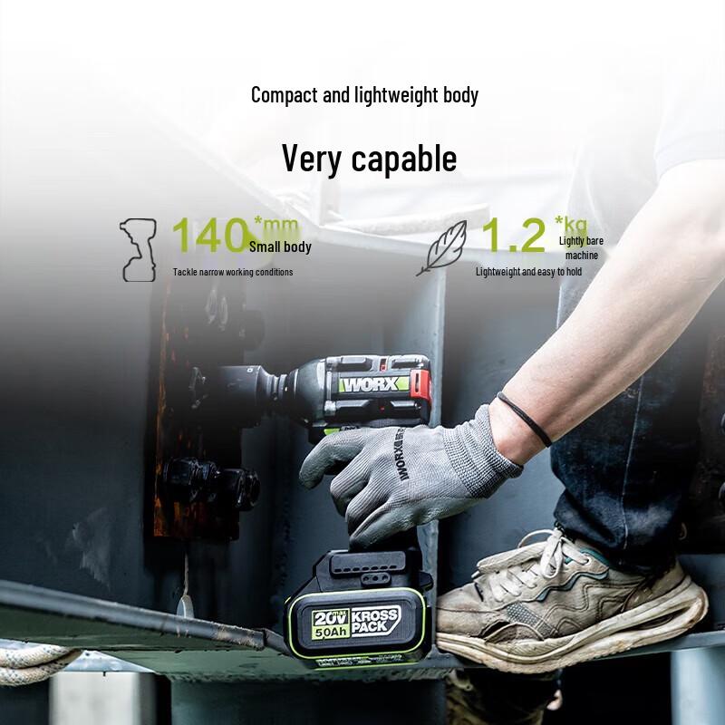 WORX WU289 20V Brushless Cordless Impact Wrench CN plug (adapter included)
