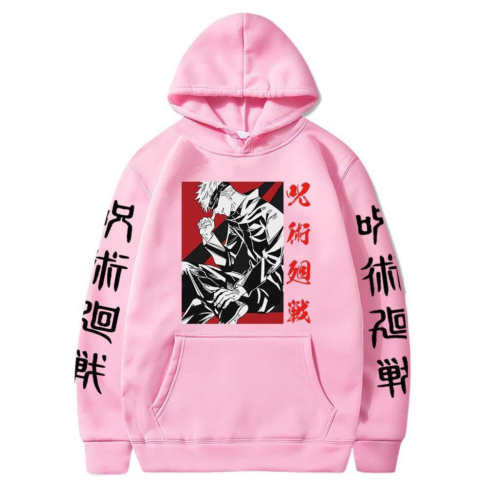 Jujutsu Kaisen Mantra Back, Perimeter Loose Print Hooded Sweater Hooded Sweatshirt For Men And Women