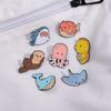 Ocean Animal Series Brooch: Individualistic and Lovely Japanese-Style Metal Badge, Backpack Accessory, Cartoon Pin
