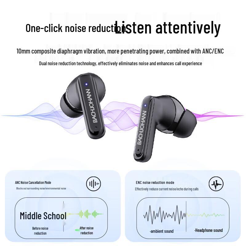 Bach Johann T8 Wireless ANC Earbuds