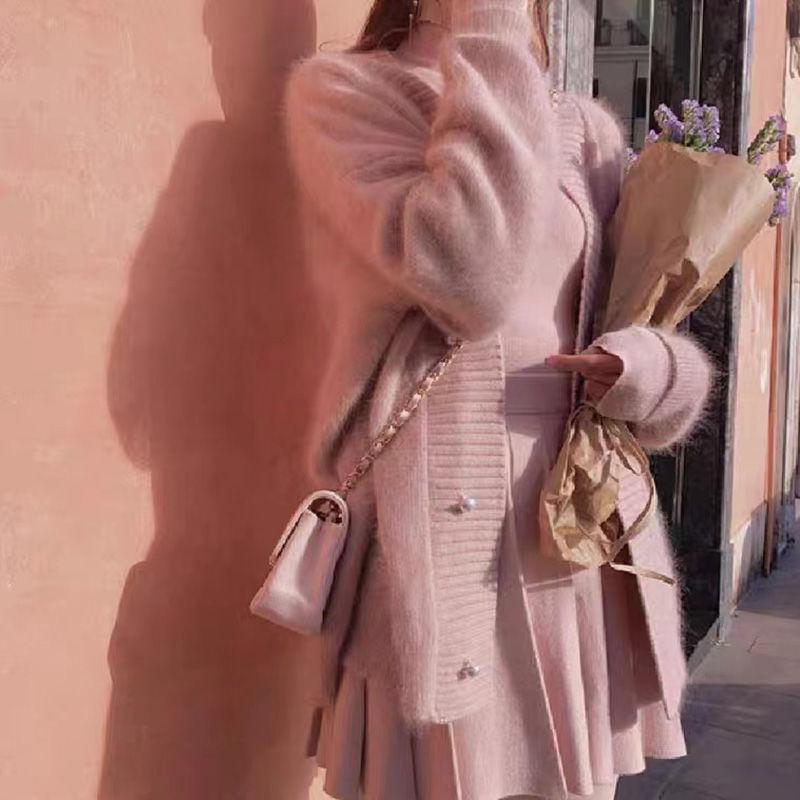 Осенне-зимний новый плюшевый вязаный кардиган в стиле супер феи Mori, свитер с V-образным вырезом, женская свободная куртка в ленивом стиле