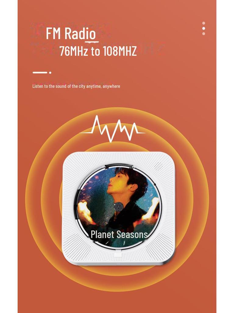 Vertical HD Bluetooth CD Player with Audio Album Functionality