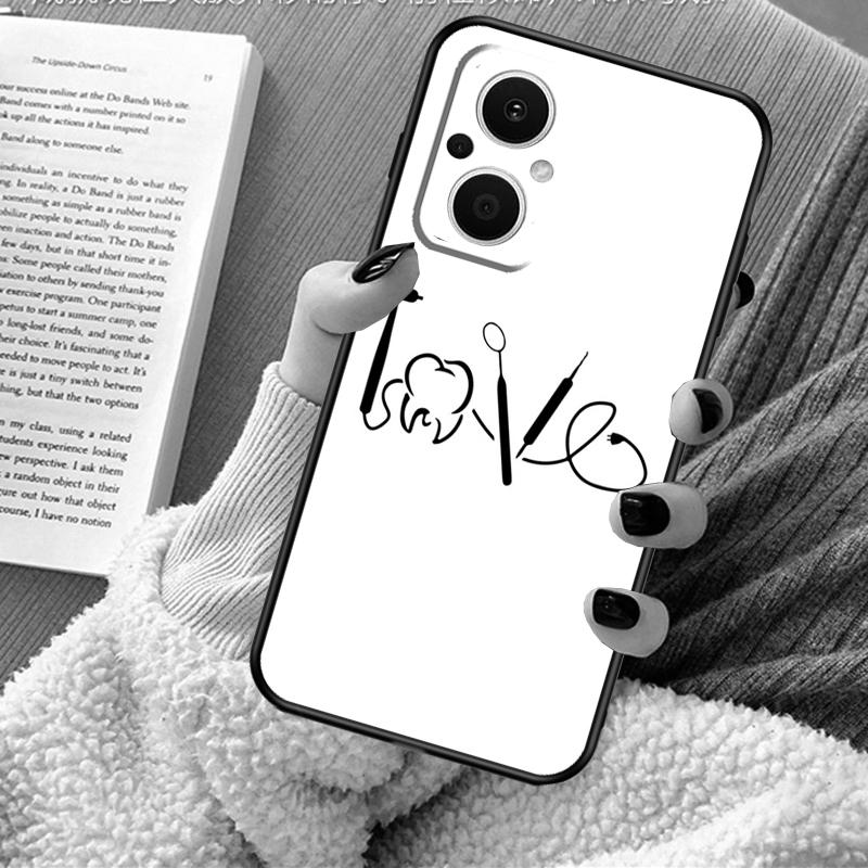 Чехол с рисунком зубов для стоматолога для OPPO Reno 12 F 13 13F 11F 8T 7 8 10 Pro OPPO Find X8 Pro X6 X3 X5 Lite Чехол Fundas