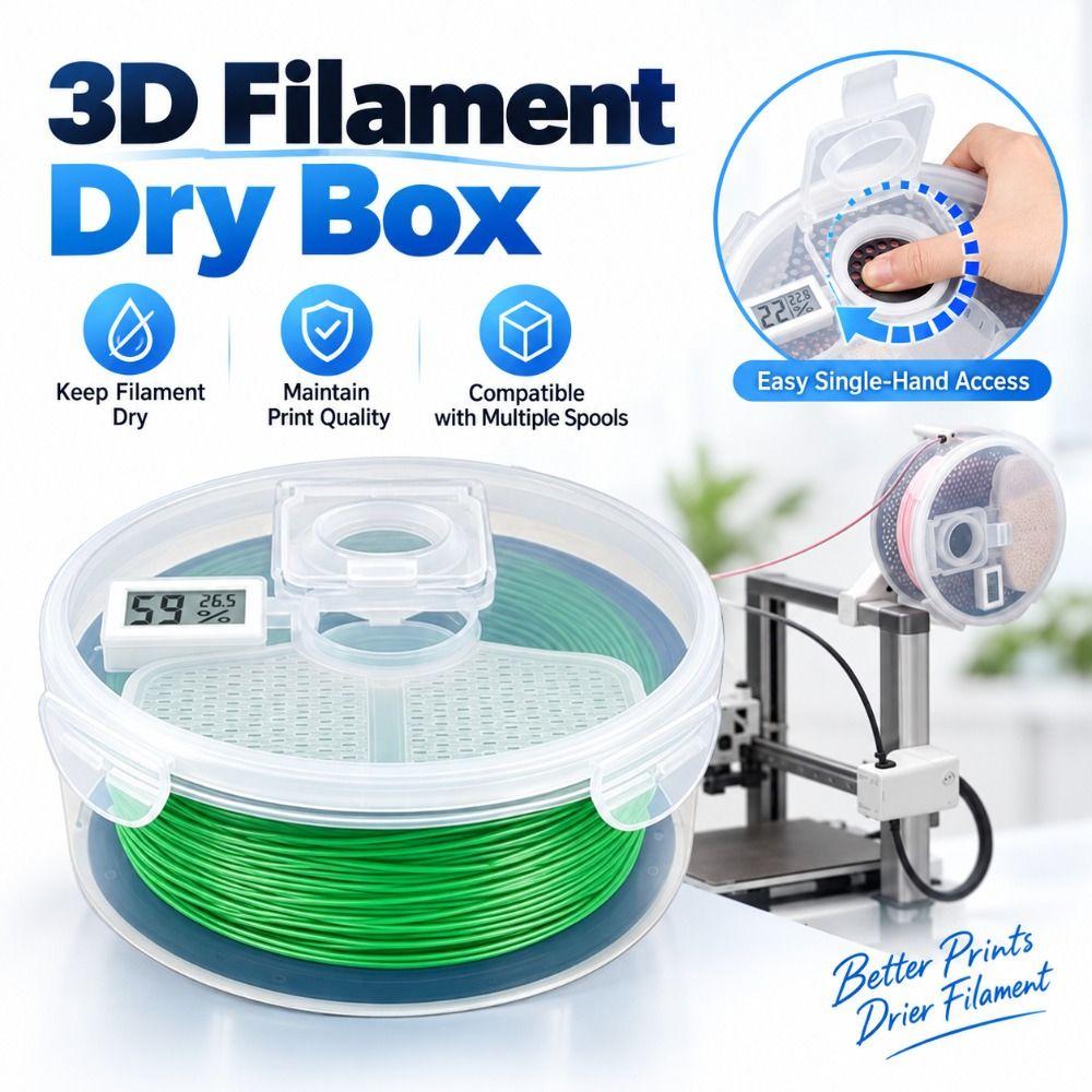 Dustproof 3D Printing Filament Sealed Box Anti-Moisture 3D Printing Filament Storage Case
