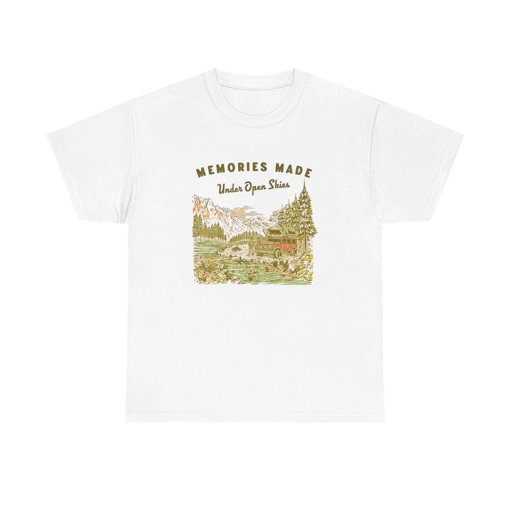 Memories Under The Stars Camping Graphic T Shirt Unisex Heavy Cotton Tee Unisex T-Shirt