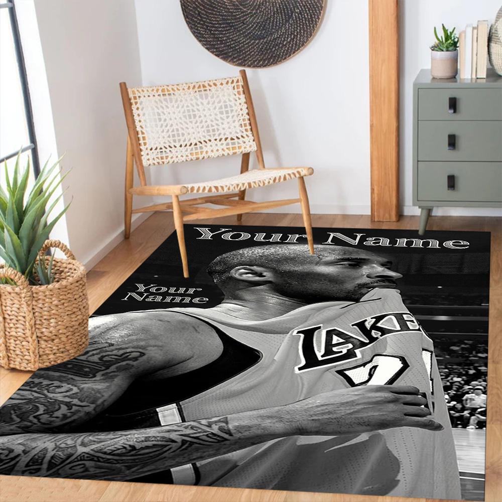 Kobe Customizable Name Carpet Suitable For Game Room Entryway Dormitory Study Room Antislip Carpet Office Home Decor Perfect Gift For Womenmen