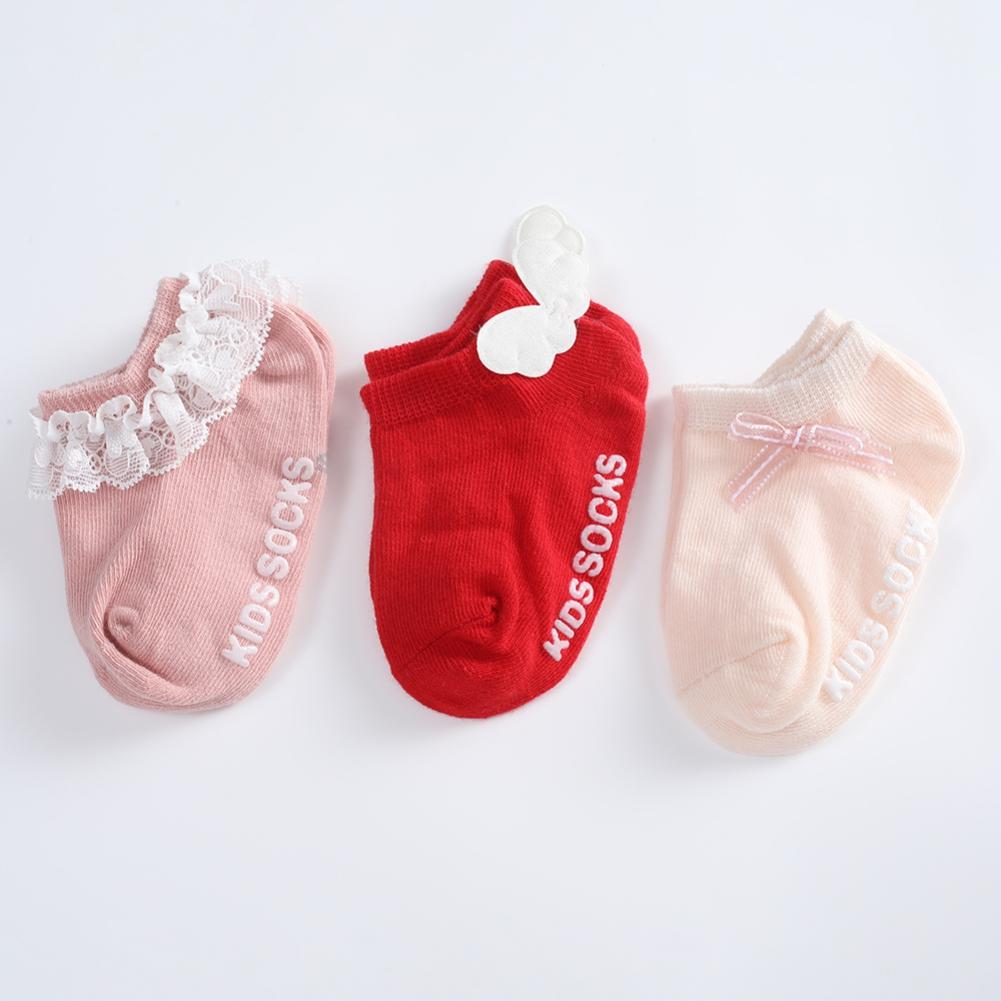 3 пары детских носков, детские носки, носки-тапочки для младенцев, мягкие носки-лодочки для девочек