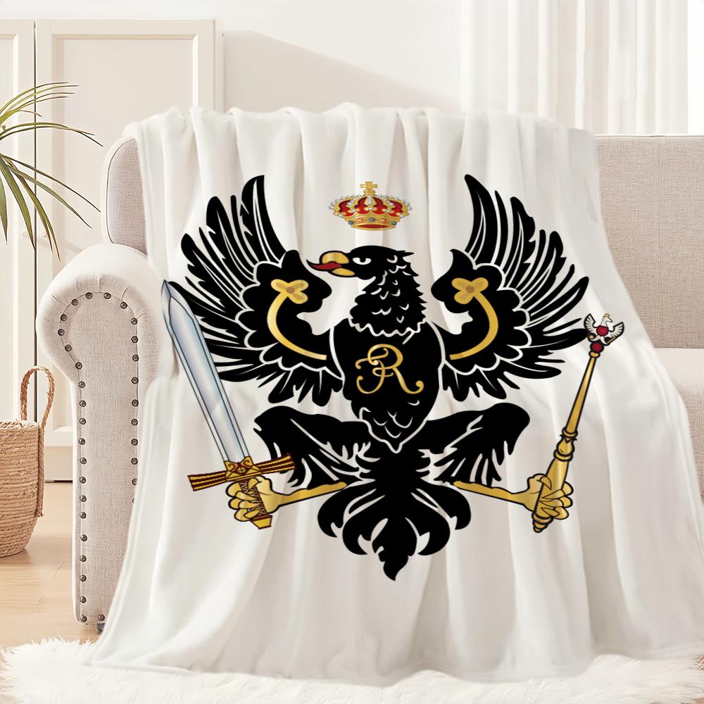 Флаг Пруссии Художественный Плед Плед для Дивана Дивана Путешествий Дома Походов Пикника Кровать Постельное Белье Фланелевый Плед подарок на день рождения