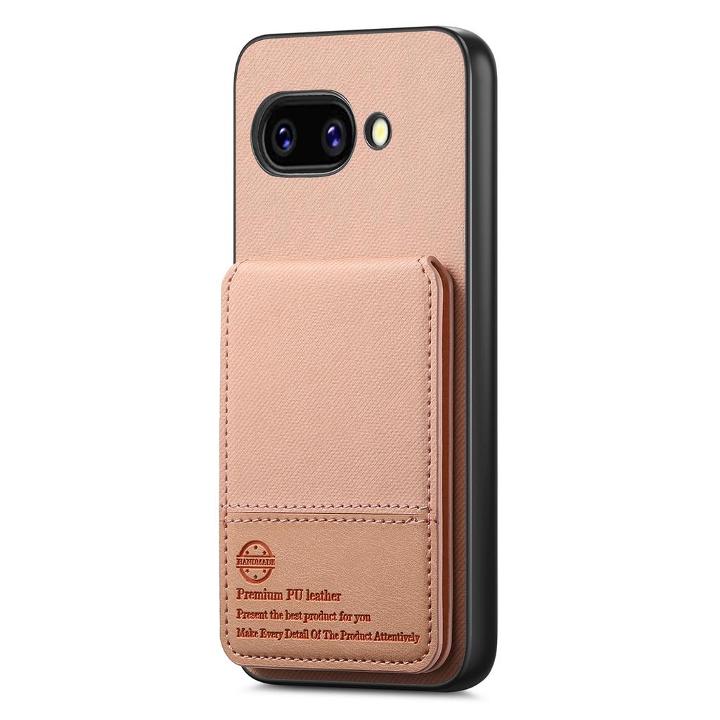 For Google Pixel 9a Case Cloth Texture Leather+PC+TPU RFID Blocking Phone Cover with Card Holder