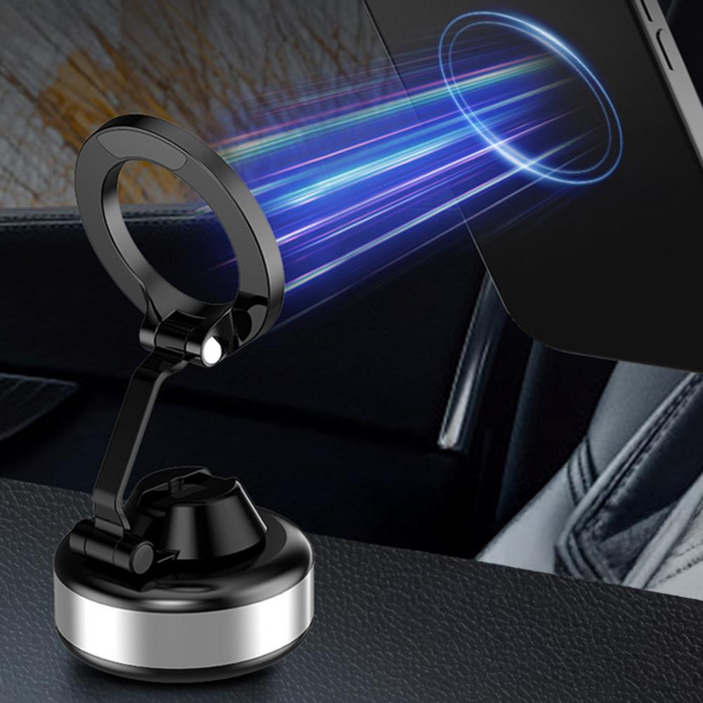 360 Degree Phone Mount Mobile Phone Holder Vacuum Suction Car Phone Holder with 360° Rotation Foldable Magnetic for Dashboard
