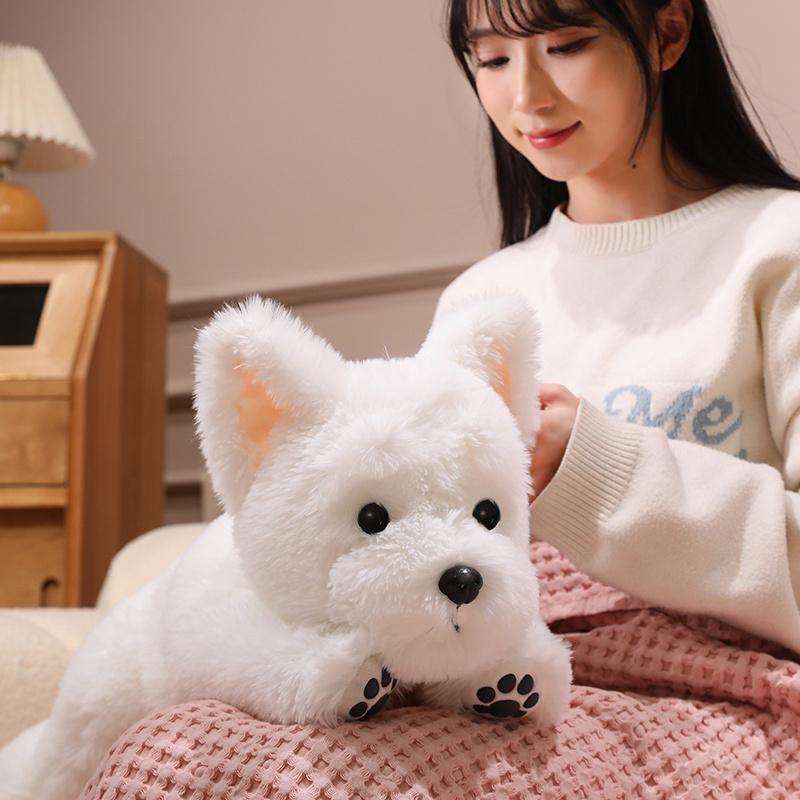 Мультяшный вест-хайленд-уайт-терьер плюшевая игрушка милая мягкая плюшевая кукла собака домашний декор подарки для друга