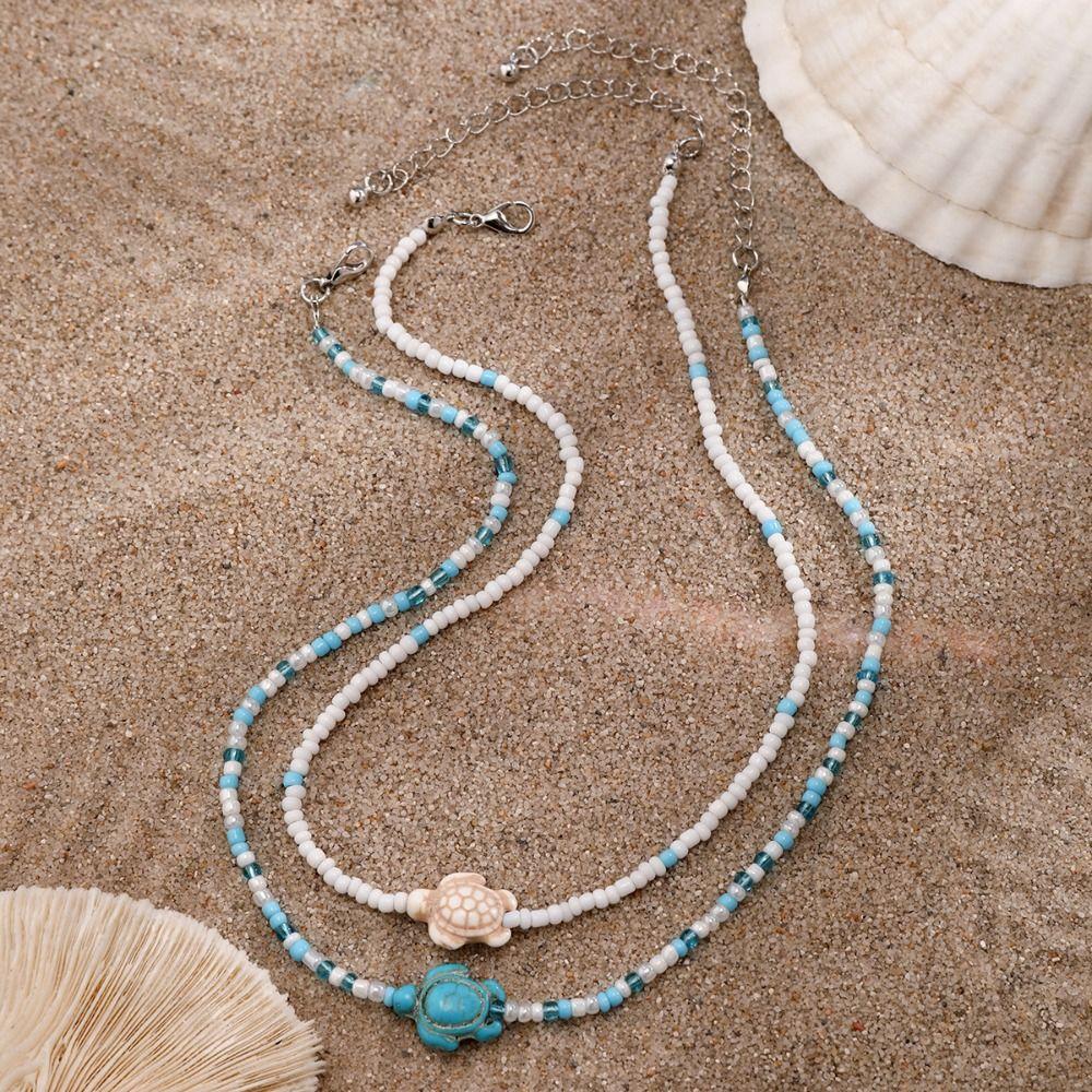 Shell Conch Shell Necklace Boho Style Sea Turtle Beach Choker Starfish Pendant Necklace  Summer
