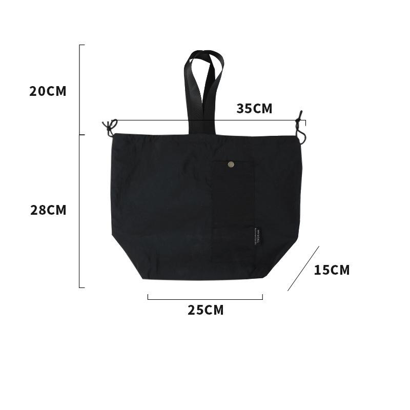 1pcs  Lunch Bag Cotton Canvas Large Solid Color Drawstring Portable Thermal Insulated Picnic Storage Bento Box Bag