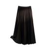 Women Pleated Skirt Elastic High Waist A-Line Long Skirt Solid Color Comfortable Fabric Versatile Skirt Daily Wear