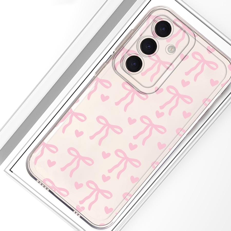 Милый Розовый Чехол-Бант для Телефона Samsung Galaxy A54 A15 A14 A16 A56 A50 A26 A24 A33 A52 A25 A51 A36 A13 A52 A31 A55 A23 A34 A35