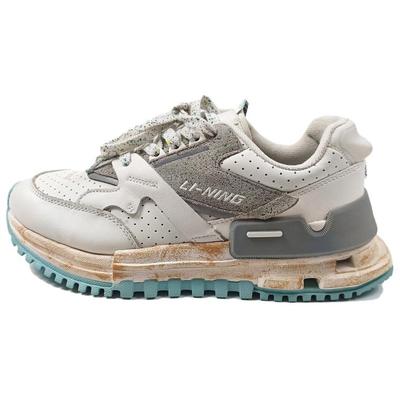 Li Ning 001 Craftsmanship Нескользящие низкие повседневные туфли Женская обувь Cloud-Mist-White AZGS078-1