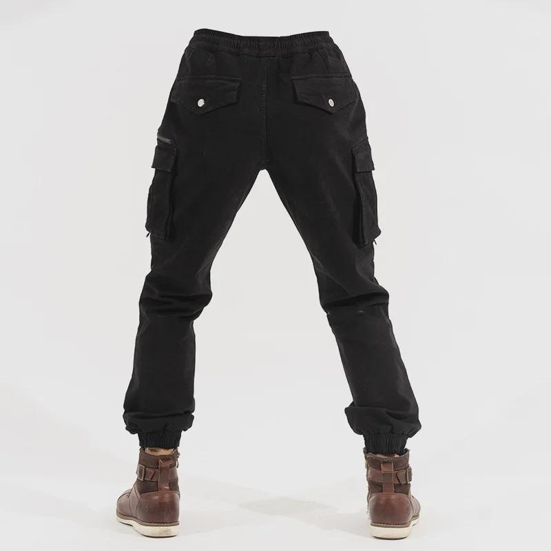 Мотоциклетные штаны унисекс: Комбинезон облегающего кроя с несколькими карманами для защиты от падений на все сезоны