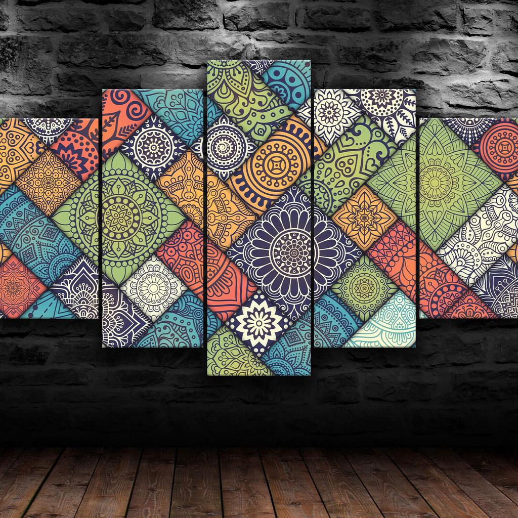 5 шт. Мандала Цветочный Узор Красота 5 шт. Холст Настенное Искусство Фэнтези Печать Домашний Декор 5 шт. Картины Постер Современная HD Печать