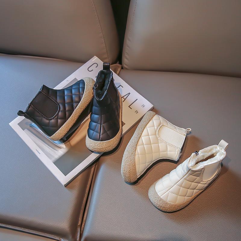 Новые зимние плюшевые зимние сапоги и толстые противоскользящие детские хлопковые сапоги