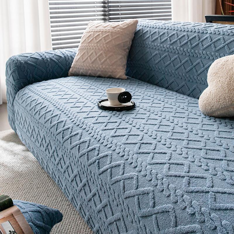 Осенне-зимний утолщенный удобный бархатный всеохватывающий чехол для дивана, натяжной чехол для дивана, простой современный, эластичный, универсальный, новый стиль