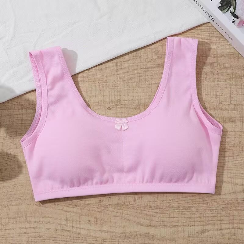 Бюстгальтер для девочек, дышащие подростковые бюстгальтеры для детей, нижнее белье для подростков, однотонный жилет для подростков, топы-трубы для девочек, нижнее белье