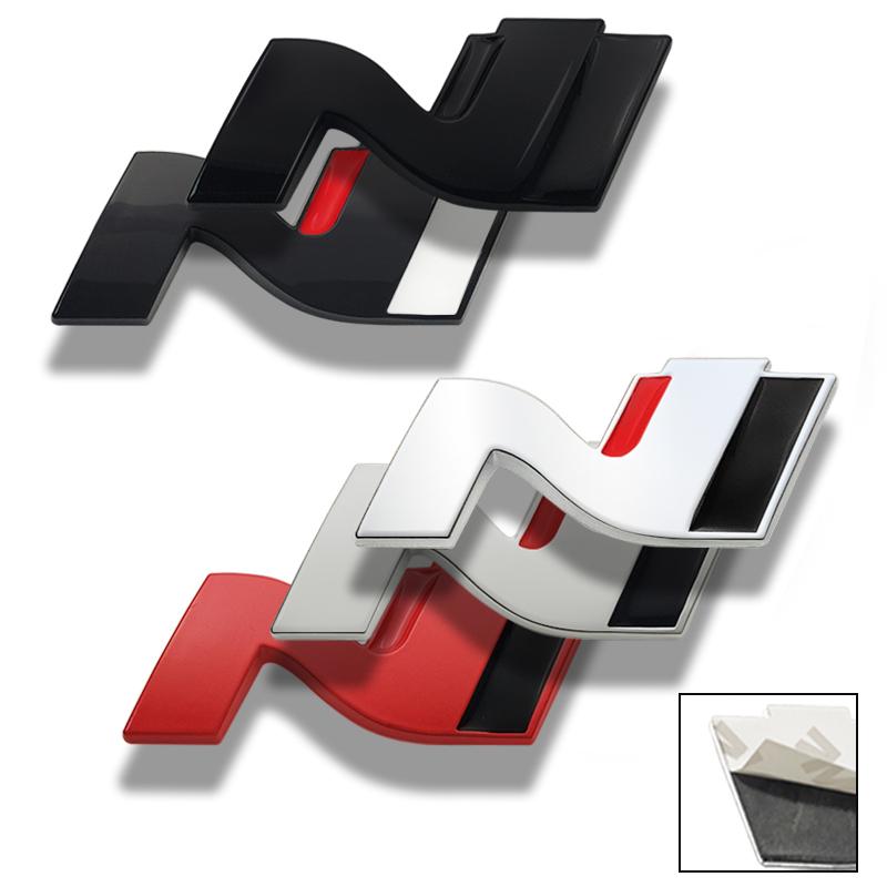 3D Metal N Emblem Grille Badge Stickers Decal for Hyundai N LINE i30 i20 Sonata Accent Tucson Elantra IX35 Coolpad Azera Getz TT37