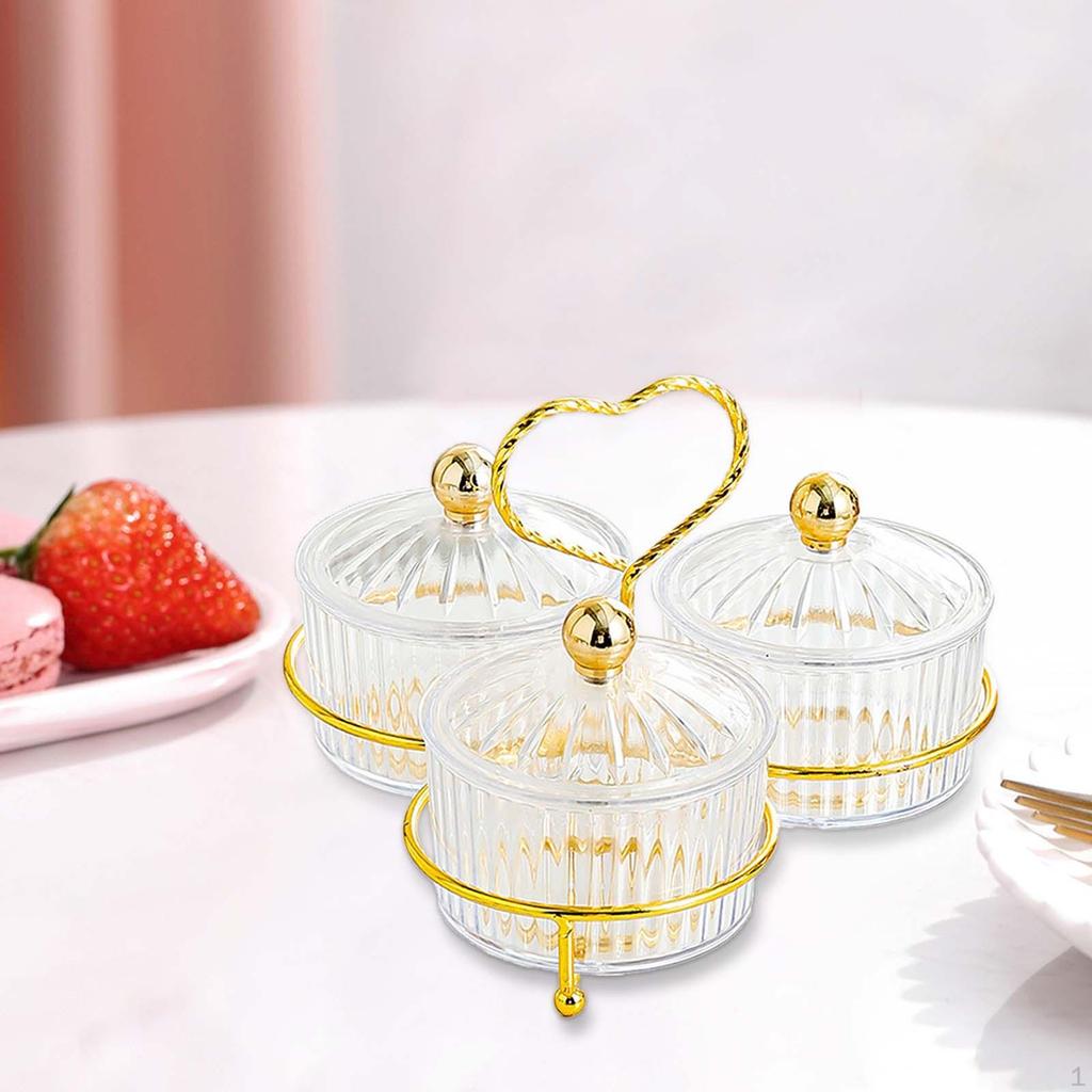 Dried Fruit Plate Appetizer Nuts Tray Nordic Multifunctional Dry with Lid Condiment