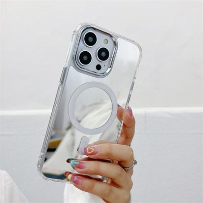 Зеркало для макияжа для магнитного чехла Magsafe для iPhone 13 14 16 Pro Max 12 Pro 11 15 Тонкий чехол для беспроводной зарядки для iPhone 12 Pro