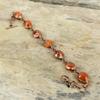 Carnelian Rough Bracelet Electroformed Copper Gemstone Bracelet Adjustable Chain Bracelet Handmade Electroformed Copper Jewelry Gift For Mom