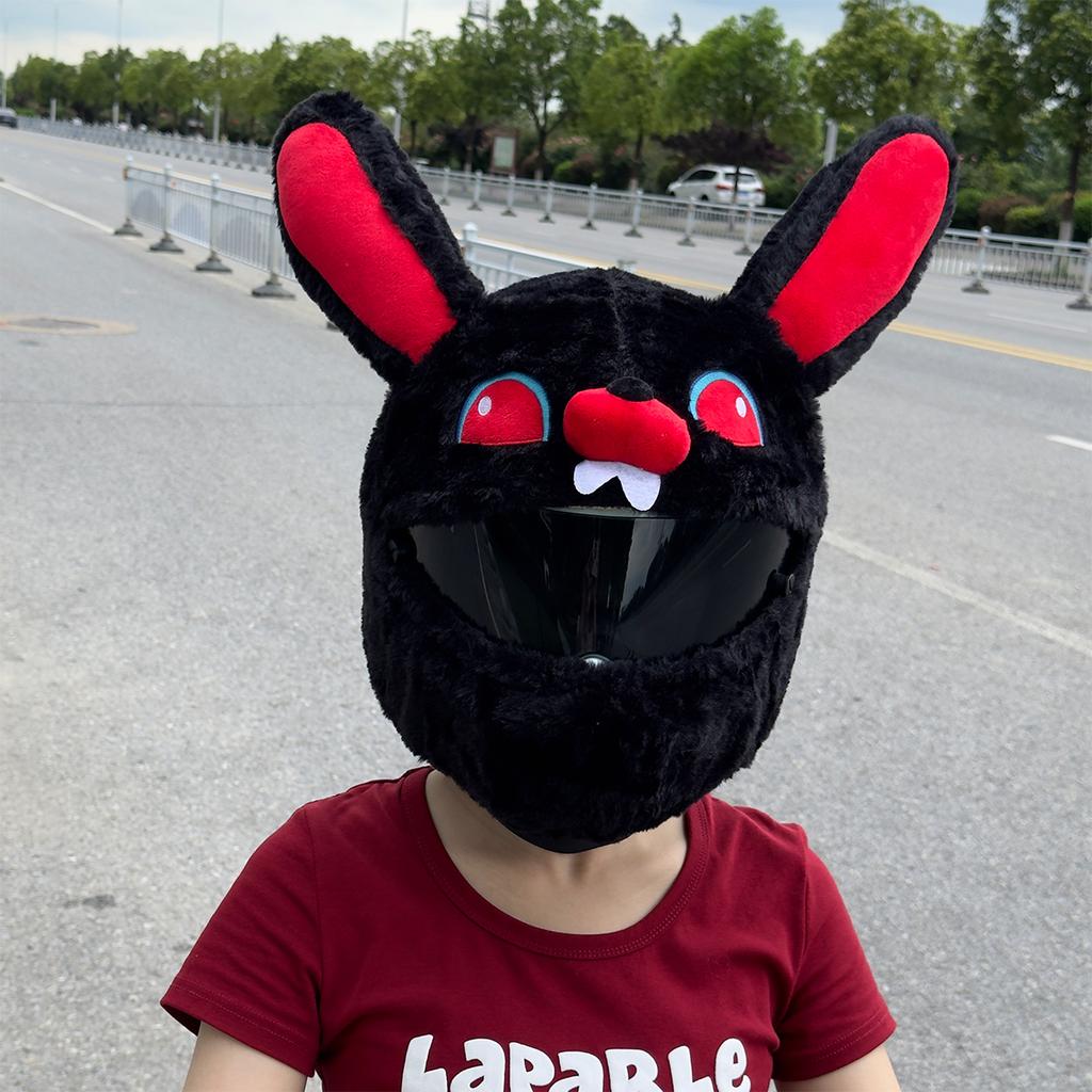 Motorcycle Full Helmet Cover Cartoon Plush Animal Helmet Cover Fabric Protection Funny Helmet Cover Motorcycle AccessoriesSpeed Sensors 6