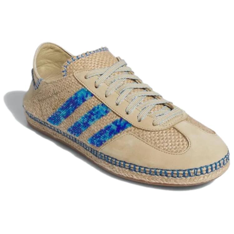 CLOT x adidas Gazelle Лен Хаки Светло-голубые Унисекс Кроссовки Коричневый Синяя птица IH3641