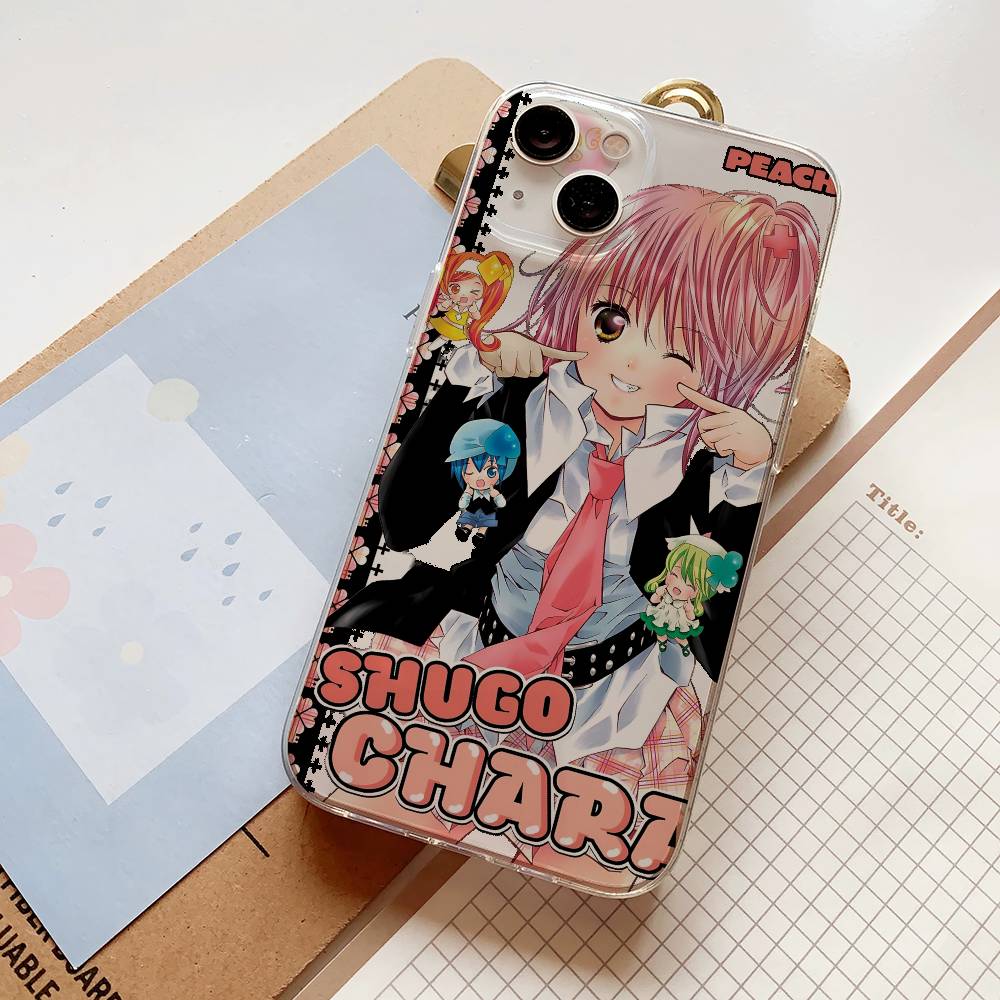 Аниме s-Shugo c-Chara Роскосный прозрачный чехол для телефона для iPhone 17 16 15 Pro Max 14 13 12 11