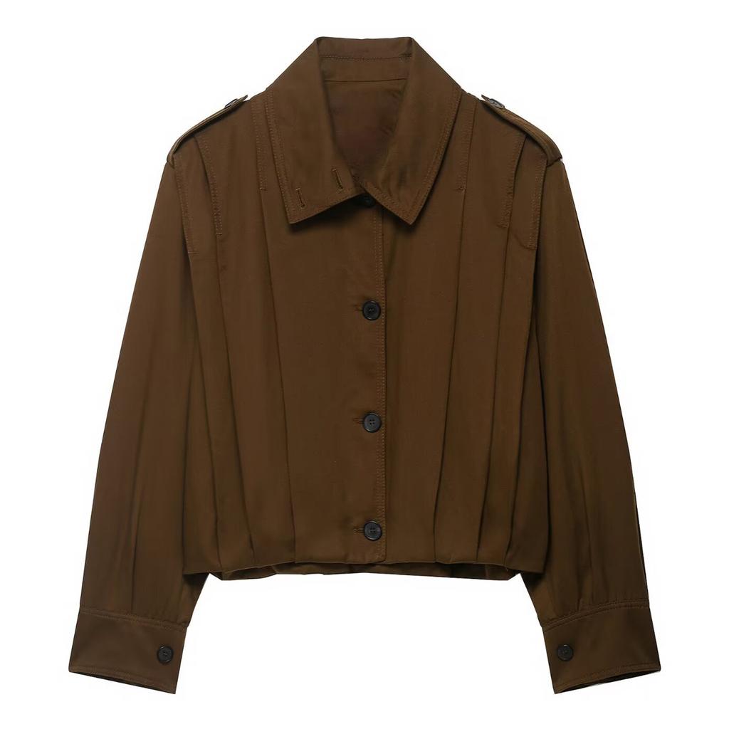 Женская модная куртка с короткими рукавами на пуговицах