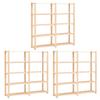 VidaXL 5-Tier Storage Shelves 3pcs 170x38x170 Cm Pine 500 Kg